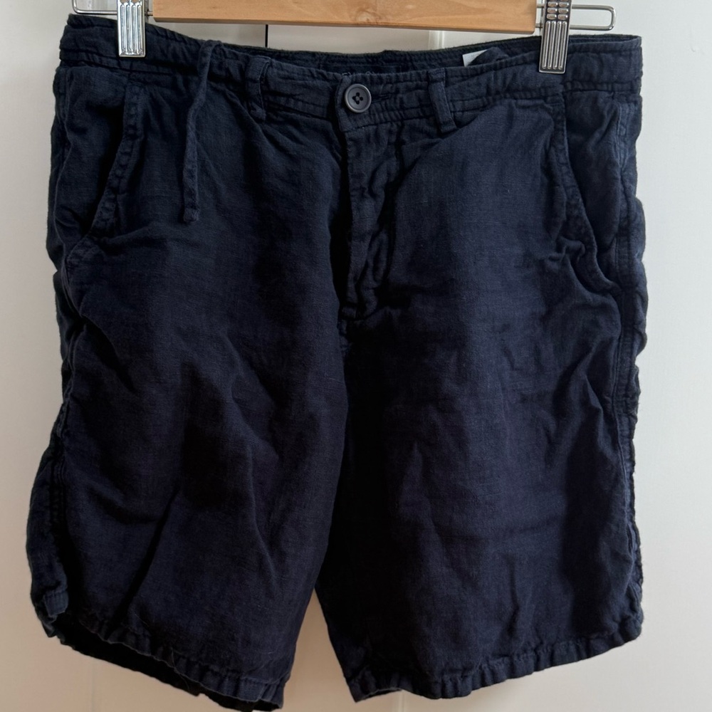 Benson Linen Navy Casual Shorts